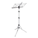 Musisca Lightweight Folding Music Stand - Silver Grey