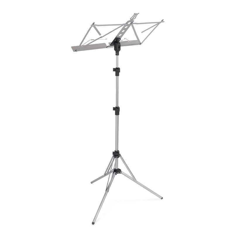 Musisca Lightweight Folding Music Stand - Silver Grey