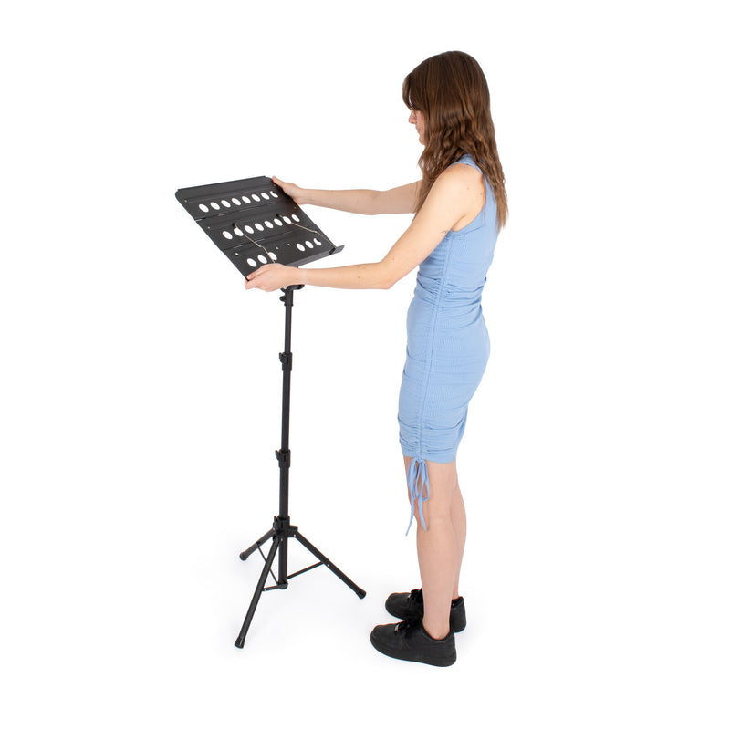 Musisca Folding Orchestral Music Stand With Carry Bag