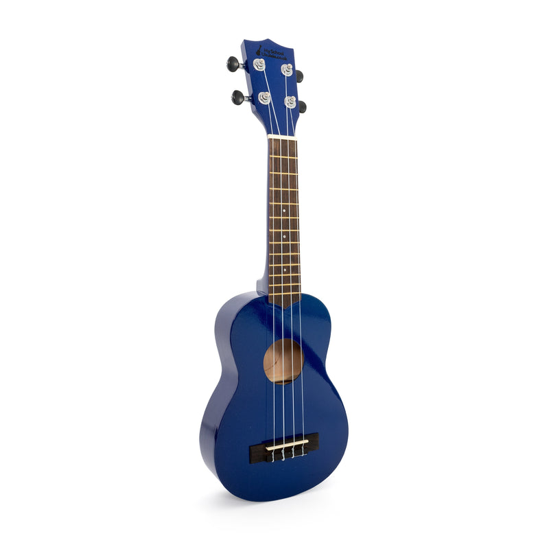 My School Ukulele soprano ukes carton of 12 - Dark blue