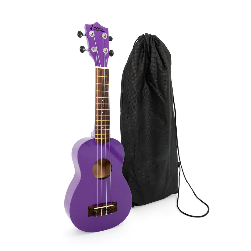 My School Ukulele soprano ukes carton of 12 - Purple