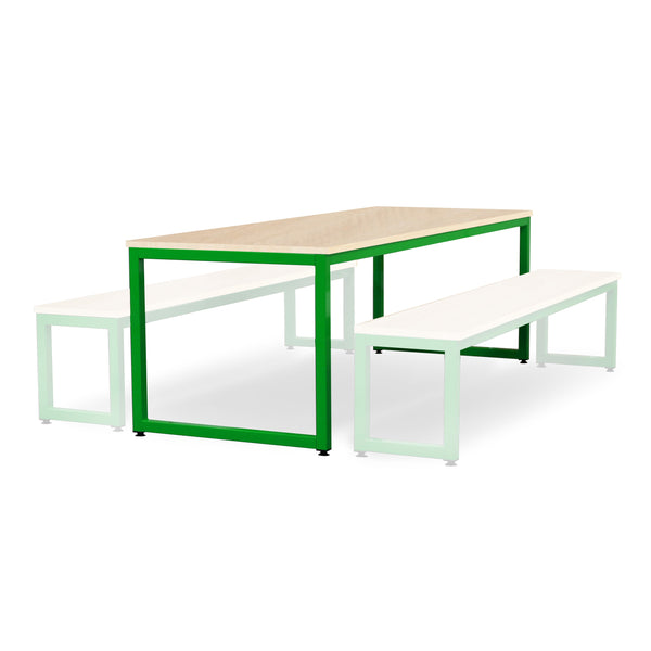 Monarch dining table with maple top - Apple green / A1