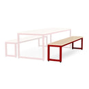 Monarch dining bench with maple top - Red