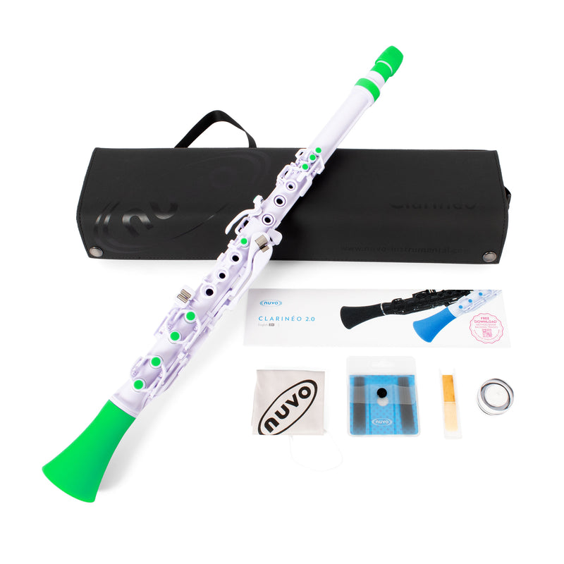 Nuvo N120CL Clarineo clarinet outfit - White with green trim