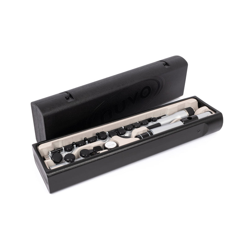Nuvo plastic student flute outfit - Metallic silver