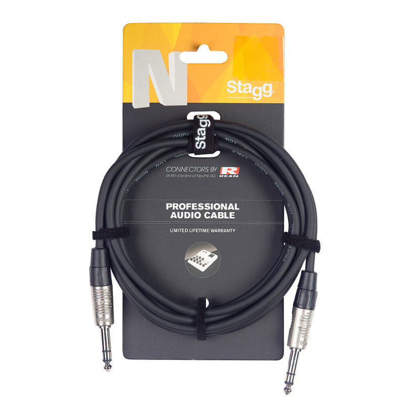 Stagg stereo large jack to jack instrument cable - 6m