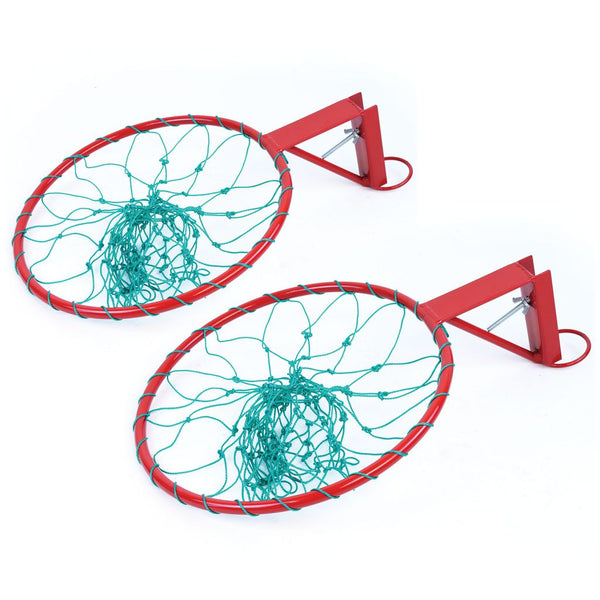 REGULATION NETBALL RING 16MM, RED, PAIR