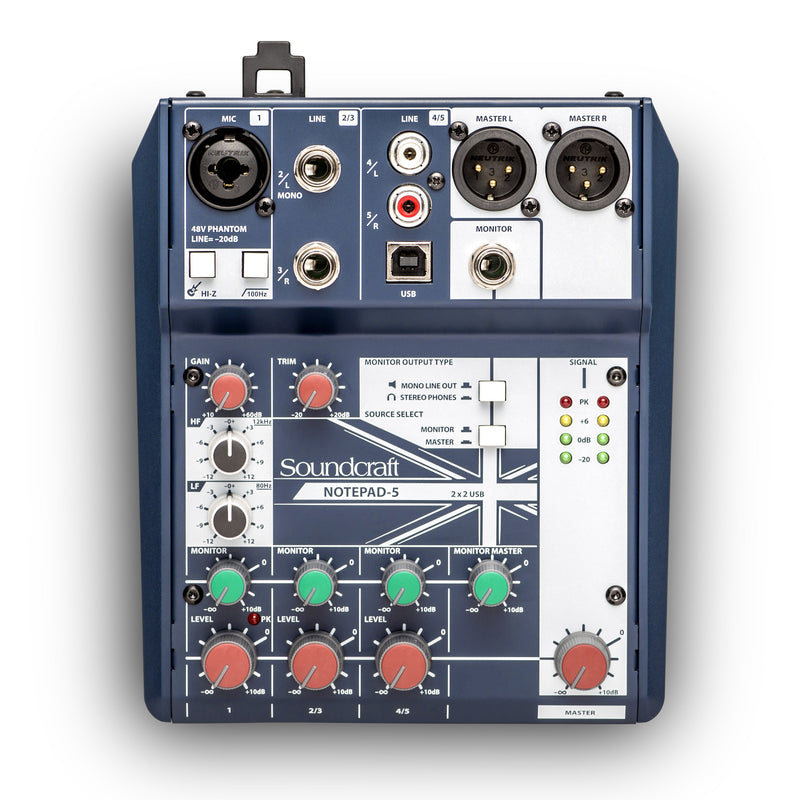 Soundcraft Notepad-5 5-channel analogue mixer