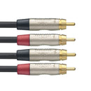 Stagg 2 x phono to 2 x phono twin cable - 3m