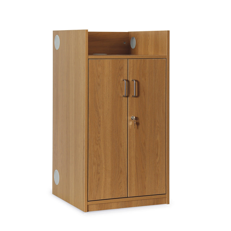 Monarch classic lectern with lockable storage - Oak