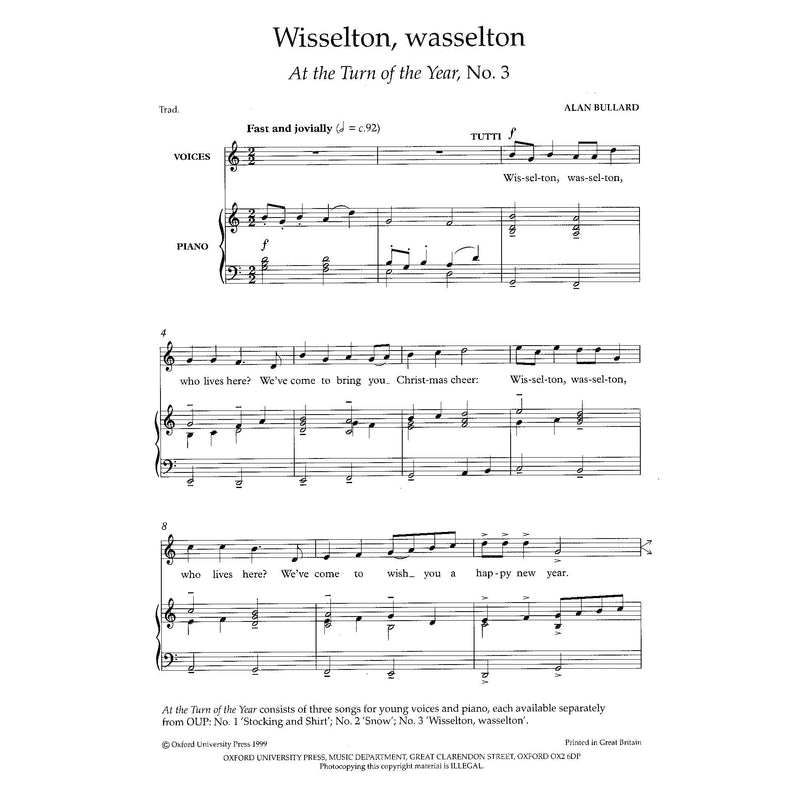 Bullard Wisselton, wasselton: vocal score