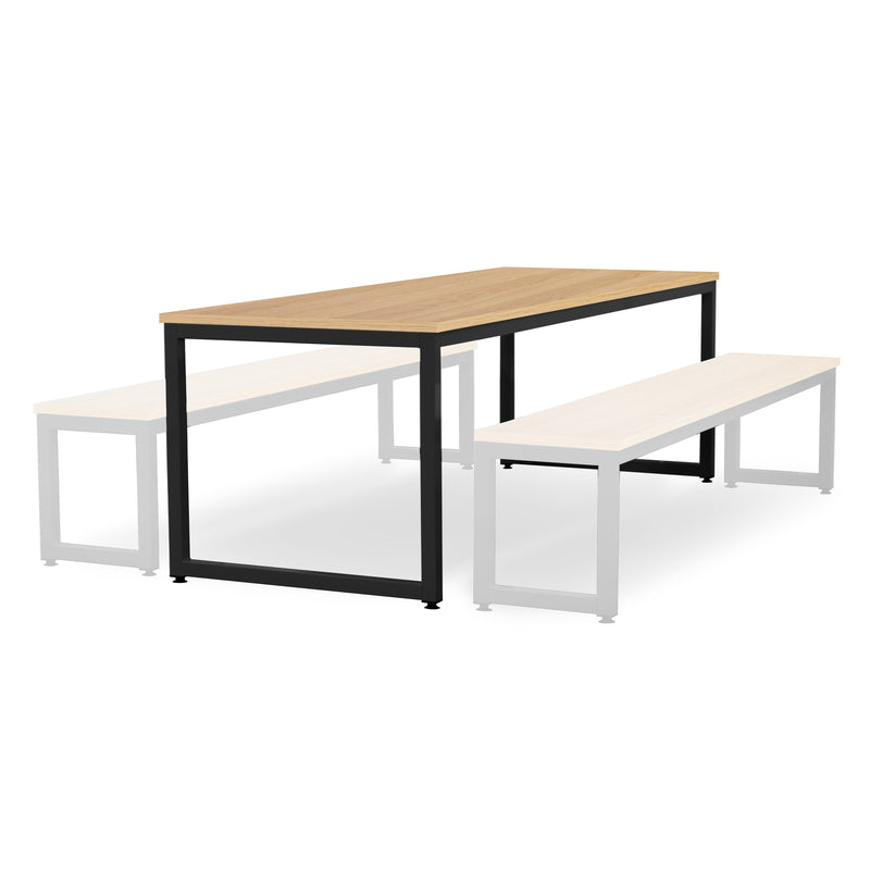 Monarch dining table with oak top - Dark grey / A1