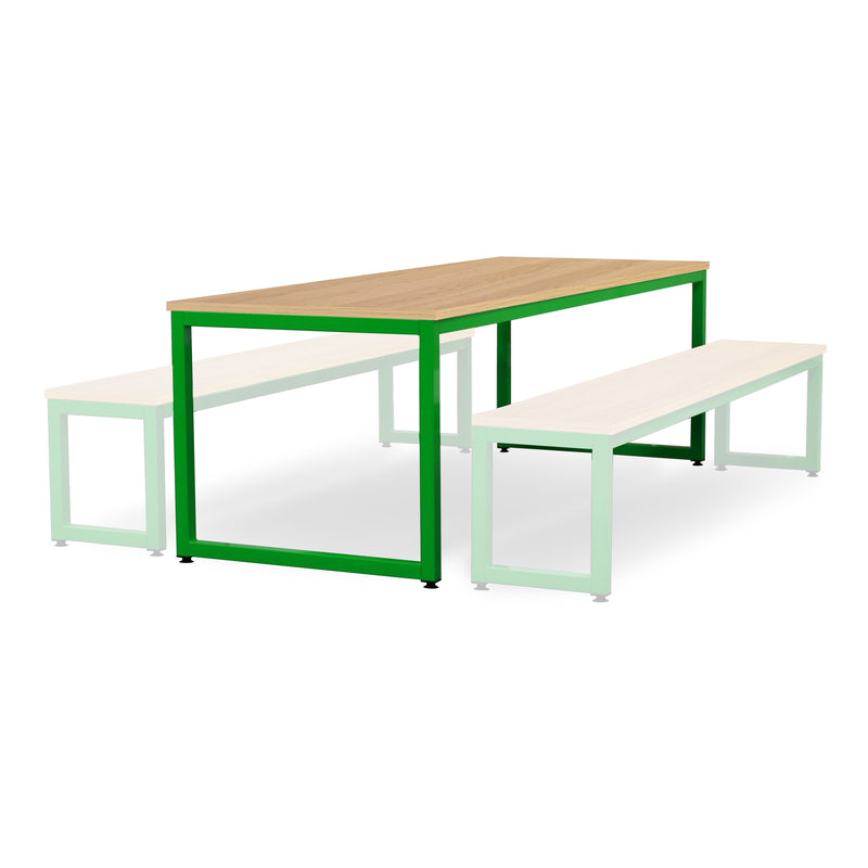 Monarch dining table with oak top - Apple green / A1