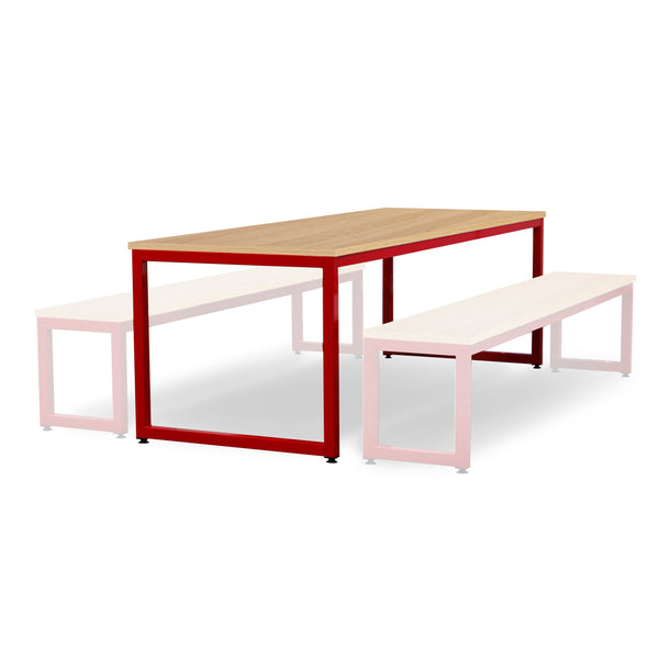 Monarch dining table with oak top - Red / A1