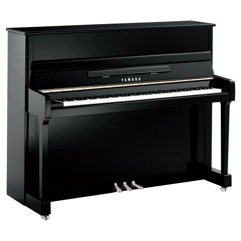 Yamaha P116 Upright Piano - Polished Ebony with Chrome Fittings