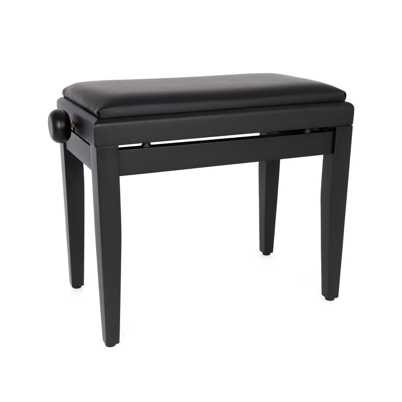 Stagg height adjustable piano stool- black with black vinyl seat