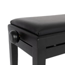 Stagg height adjustable piano stool- black with black vinyl seat