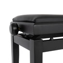Stagg height adjustable piano stool- black with black vinyl seat