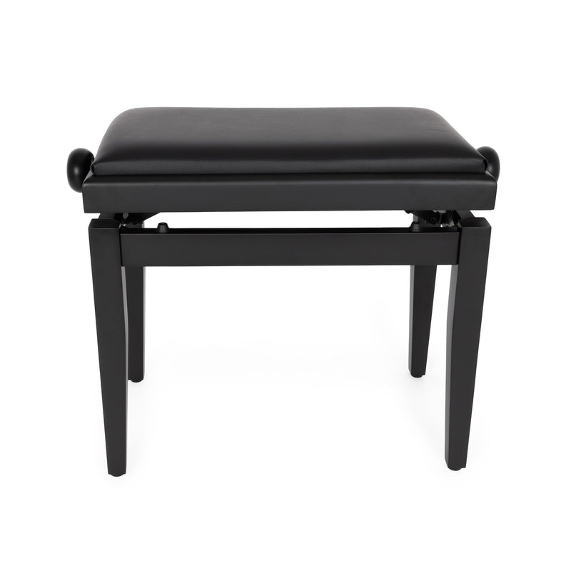 Stagg height adjustable piano stool- black with black vinyl seat