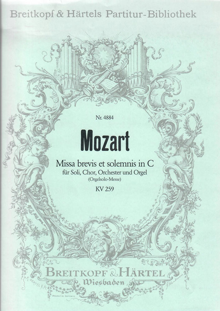 Missa brevis in C major K. 259 (Organ Solo Mass) - Full score only