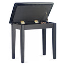 Stagg Fixed Height Piano Stool With Music Storage - Matt Black