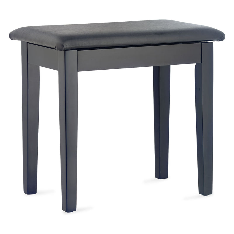 Stagg Fixed Height Piano Stool With Music Storage - Matt Black