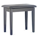 Stagg fixed height piano stool with music storage - Black Gloss