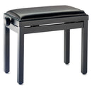 Stagg Pbf39 Height Adjustable Piano Stool - Matt Black, With Black Vinyl Seat