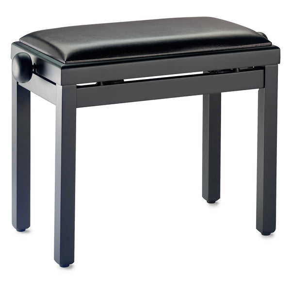 Stagg Pbf39 Height Adjustable Piano Stool - Matt Black, With Black Vinyl Seat