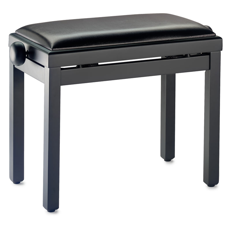 Stagg Pbf39 Height Adjustable Piano Stool - Matt Black, With Black Vinyl Seat