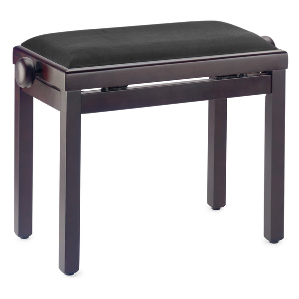 Stagg PBF39 Height adjustable piano stool - Matt rosewood, with black dralon seat