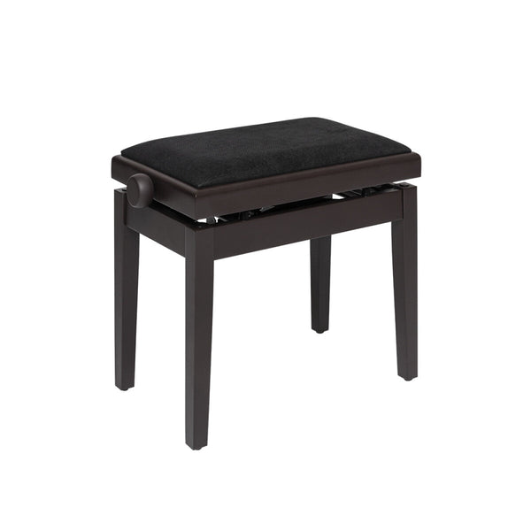 Stagg PBH390 hydraulic adjustable piano bench - single length - Rosewood satin, black velvet top