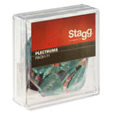 Stagg pack of 100 0.71mm gauge guitar picks - various colours