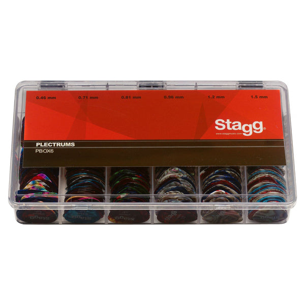Stagg 600 plastic guitar picks in display box