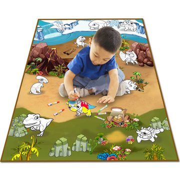 Colour and Wipe Dinosaur Play Mat (120x90cm)