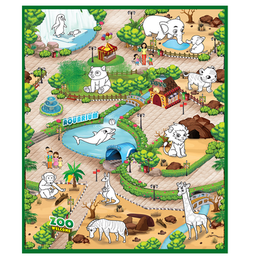 Colour and Wipe Zoo Play Mat (120x90cm)