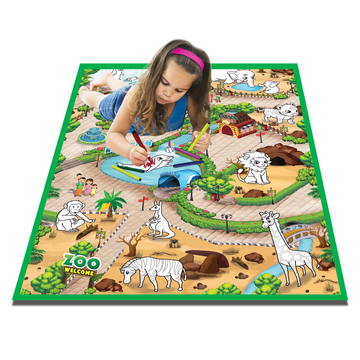 Colour and Wipe Zoo Play Mat (120x90cm)