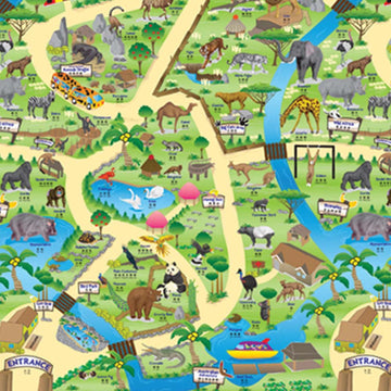 Zoo Play Mat  (120x100cm)