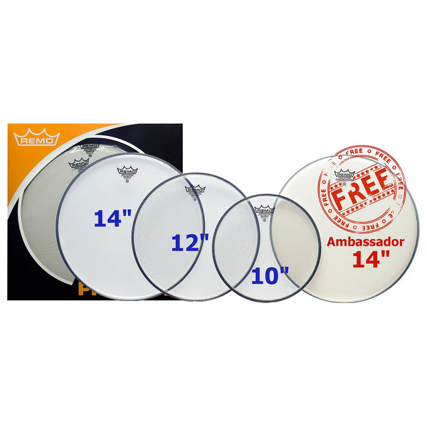 Remo Emperor pro pack clear drum skins - 10"/12"/14"/14"