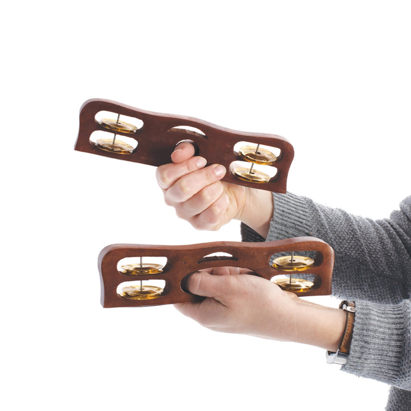 Percussion Plus Pair Of Hard Wood Khartals