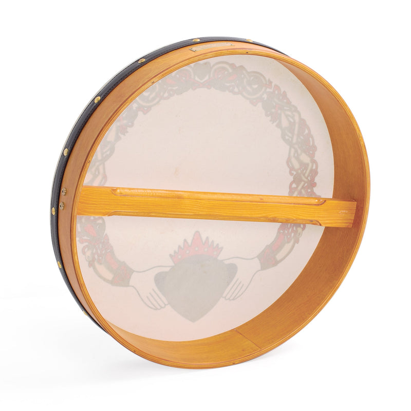 Percussion Plus bodhran 18" Claddagh with bag, tipper and DVD
