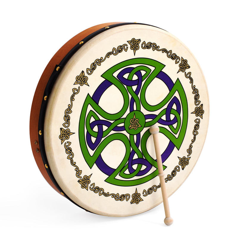 Percussion Plus bodhran 18" Brosna Cross with bag, tipper and DVD