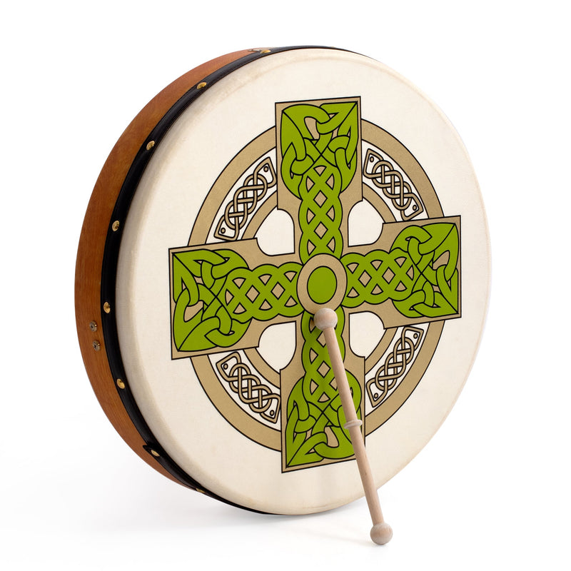 Percussion Plus bodhran 18" Cloghan Cross with bag, tipper and DVD