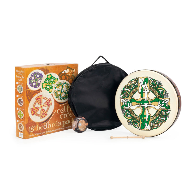Percussion Plus 18" Gaelic Cross with bag, tipper and DVD