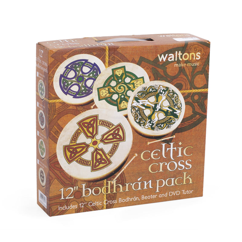 Percussion Plus bodhran 12" Gaelic Cross with tipper and DVD