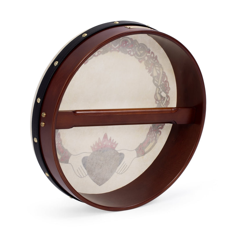 Percussion Plus bodhran 15" Claddagh with bag, tipper and DVD