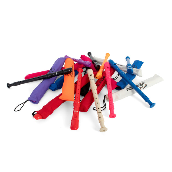 Percussion Plus pack of 20 descant recorders in various colours