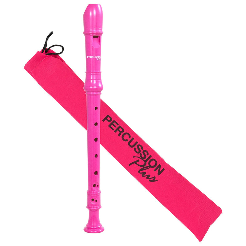 Percussion Plus Descant Recorder - Solid Pink