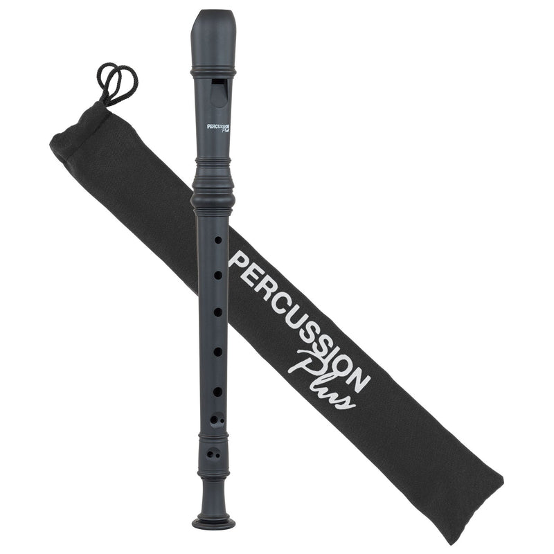 Percussion Plus Descant Recorder - Matt Black