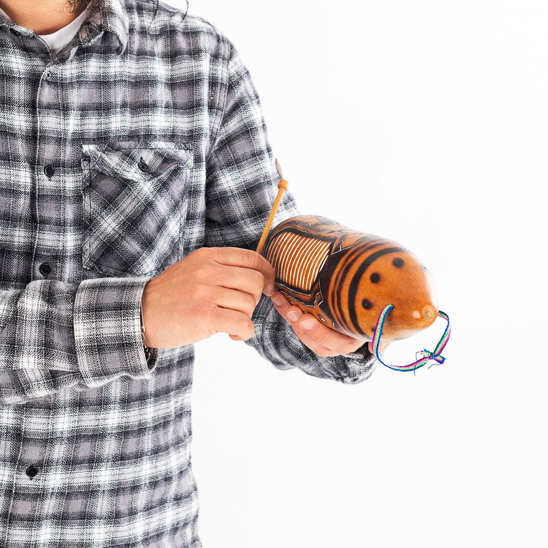 Percussion Plus Honestly Made Gourd guiro and shaker